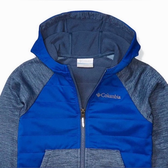 Boys Columbia Hoody Zip-up Hybrid Water Resistant Jacket NEW! Size S/8 - Picture 4 of 7